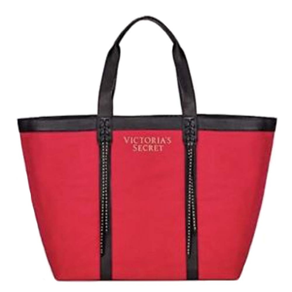 Victoria's Secret Canvas Tote Bag Studded NWT